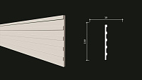 Декоративная реечная панель из дюрополимера Decor-Dizayn Белая Лепнина DD901 3000*150*10 мм