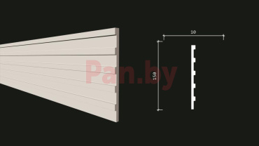 Декоративная реечная панель из дюрополимера Decor-Dizayn Белая Лепнина DD901 3000*150*10 мм фото № 1
