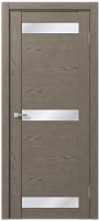 Межкомнатная дверь царговая экошпон МДФ Техно Профиль Dominika 232 Дуб каменно-серый (стекло белое)