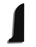 Заглушка для плинтуса ПВХ LinePlast L025 Венге темный, 58мм (правая)