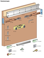 Система открывания раздвижных дверей роликовая Morelli Invisible 2 1100