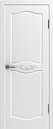 Межкомнатная дверь эмаль Эстэль Прованс 3, Белая Эмаль (патина серебро)