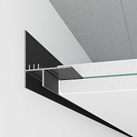Рейка теневая алюминиевая AlPro13 7284 05, Парящий потолок, анодированная черная