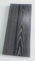 Террасная доска (декинг) из ДПК Терропласт на основе ПВХ, 165х3000мм Черная, брашированная