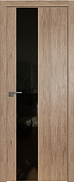 Межкомнатная дверь экошпон ProfilDoors серия ZN Модерн 5ZN, Дуб Салинас светлый Черный лак (кромка ABS, 4-сторон)