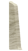 Заглушка для плинтуса ПВХ LinePlast LS004 Аруша светло-серый, 85мм (левая)