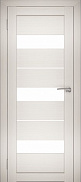 Межкомнатная дверь экошпон Юни Амати 12, Эшвайт (белое стекло)