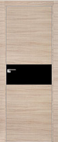 Межкомнатная дверь МДФ ProfilDoors серия Z 4Z, Капучино кроскут Черный лак (кромка матовая)