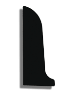 Заглушка для плинтуса ПВХ LinePlast L025 Венге темный, 58мм (левая)