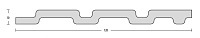 Декоративная реечная панель из полистирола Grace 3D Rail Вишня, 2800*120*10 мм
