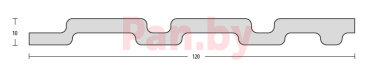 Декоративная реечная панель из полистирола Grace 3D Rail Вишня, 2800*120*10 мм фото № 4