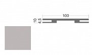 Доборная планка телескопическая Colorit Эмаль светло-серая 100, 10*100*2100 мм