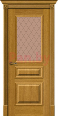 Межкомнатная дверь шпон натуральный el Porta Wood Classic Вуд Классик-15.1 Natur Oak Bronze Crystal фото № 1