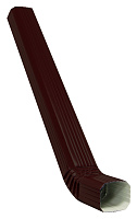 Труба водосточная Grand Line Vortex прямоугольная 127/100, RAL 8017, шоколад, 3м с коленом