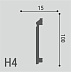 Плинтус напольный из полистирола Де-Багет H 4 фото № 2