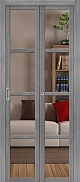 Межкомнатная дверь складная (книжка) el Porta Twiggy Твигги-V4 Grey Veralinga Crystalline