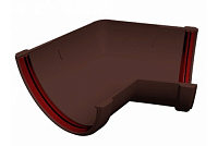 Угол водосточного желоба Grand Line Стандарт 120/87 135гр, универсальный, шоколад