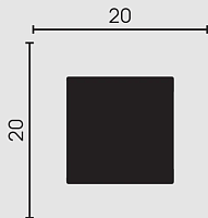 Декоративная интерьерная рейка из дюрополимера Decor-Dizayn 622-73, 3000*20*20