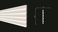 Декоративная панель из дюрополимера Decor-Dizayn Белая Лепнина DD903 3000х150х10