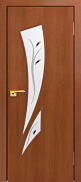 Межкомнатная дверь МДФ ламинированная Юни Стандарт С-2, Итальянский орех (фьюзинг)