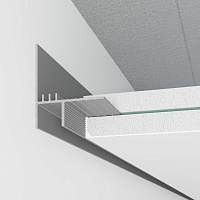 Рейка теневая алюминиевая AlPro13 7284 01, Парящий потолок, анодированная серебро матовое