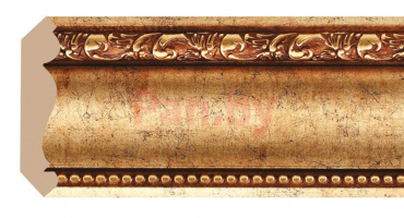 Плинтус потолочный из пенополистирола Декомастер Античное золото 154-552 (77*77*2400мм) фото № 1