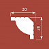 Плинтус потолочный из полистирола Cosca Decor Экополимер KX020 фото № 2
