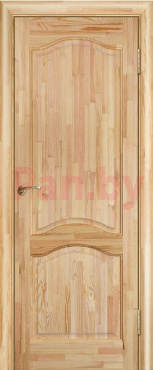 Межкомнатная дверь массив сосны Поставский мебельный центр Модель №7 ДГ Неокрашенная, 800х2000 мм