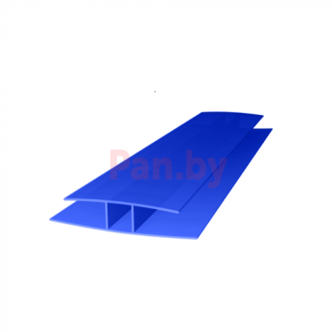 Соединительный профиль для поликарбоната Royalplast неразъемный 8мм синий фото № 1