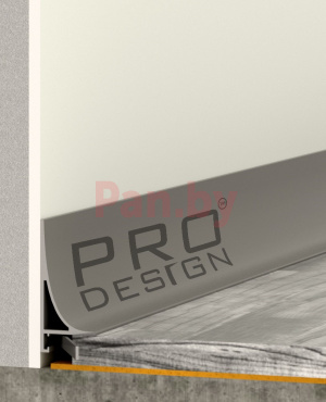 Плинтус напольный алюминиевый Pro Design Corner L 584 щелевой анодированный фото № 5