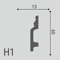Плинтус напольный из полистирола Де-Багет H 1