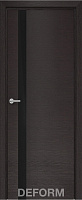 Межкомнатная дверь экошпон Deform Серия H Н2 Дуб французский темный Черный лак