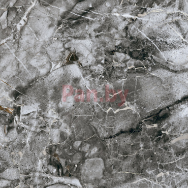 Керамогранит (грес) под мрамор Гранитея Киреты G245 Черный 600x600 полированный фото № 3
