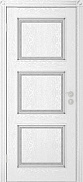 Межкомнатная дверь МДФ шпонированная Юркас Премиум Квадро, Эмаль серебро