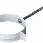 Хомут (кронштейн) водосточной трубы Profil 130 метал., D-100, Белый (шпилька 120мм)