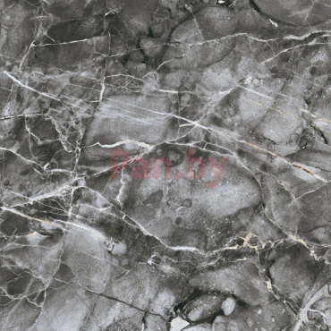 Керамогранит (грес) под мрамор Гранитея Киреты G245 Черный 600x600 полированный фото № 2
