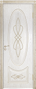 Межкомнатная дверь шпон натуральный Юркас Премиум Венеция 1 Эмаль золото