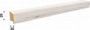 Декоративная интерьерная рейка из МДФ Stella Милана Дуб Санремо Белый 2700х30х20