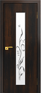 Межкомнатная дверь МДФ ламинированная Юни Стандарт С-5, Венге (художественное стекло)