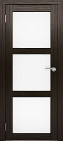 Межкомнатная дверь экошпон Юни Амати 20, Дуб венге (белое стекло)
