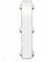 Соединитель для плинтуса ПВХ Ideal Деконика 001 Белый 55 мм