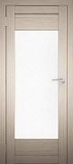 Межкомнатная дверь экошпон Юни Амати 14, Дуб беленый (белое стекло)