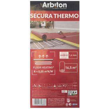 Подложка под виниловый пол из экструдированного пенополистирола Arbiton Secura Thermo 1,6 мм, в рулоне фото № 3