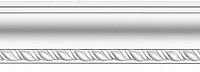 Плинтус потолочный из полиуретана Декомастер 95638F гибкий (50*50*2400мм)