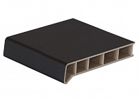 Подоконник ПВХ Moeller LD-S 30  черный ультрамат 600мм (clean-touch) 2 капиноса