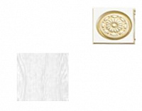 Розетка (декор) для дверного наличника Юркас Шпон Элис 3, Эмаль серебро, 18*75*75 мм