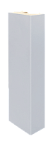 Декоративная интерьерная рейка из МДФ Albico Wondermax Глянец серый 2800*40*22