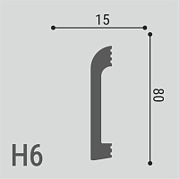 Плинтус напольный из полистирола Де-Багет H 6