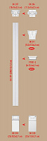 Капитель из полиуретана Декомастер 97901-3 (к пилястре DK 199)