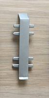 Соединитель для плинтуса металлический AlPro13 2642 серебро